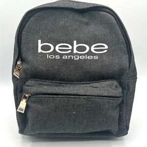 NWT BeBe ash/grey/brown leather Backpack